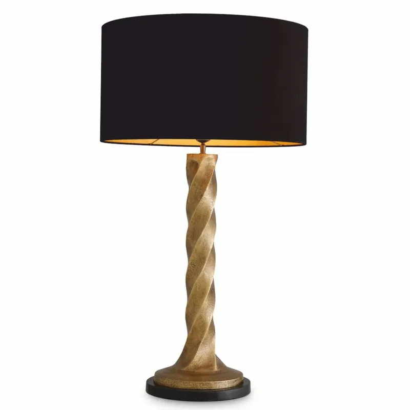 Casa Padrino lámpara de mesa de lujo latón vintage / negro A. 98 cm - Luces de lujo Begrenztes Angebot