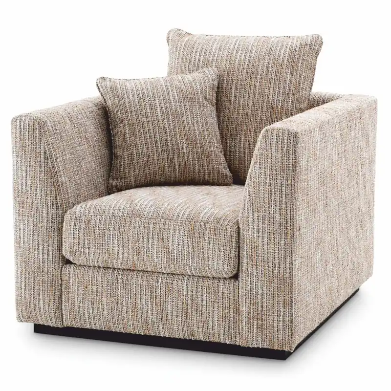 Casa Padrino sillón de salón de lujo y sillón de hotel beige / negro A. 90 cm - Muebles de lujo Super-Preis