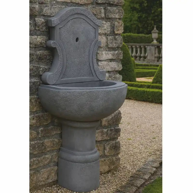 Neu Im Sortiment Casa Padrino fuente de pared Art Nouveau gris Al. 136 cm - Fuente de jardín