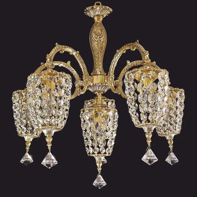 Casa Padrino lámpara de araña de cristal barroco de lujo oro Ø 60 x Al. 60 cm Super-Preis