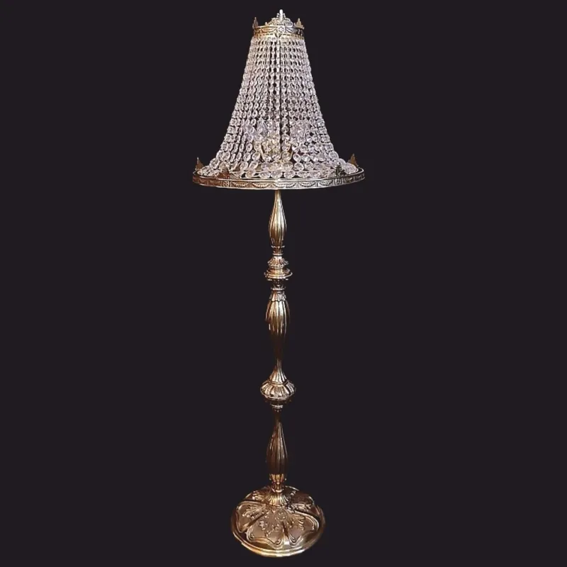 Markenware Casa Padrino lámpara de pie barroco de lujo en cristal latón Al. 162 cm - Iluminación Barroco