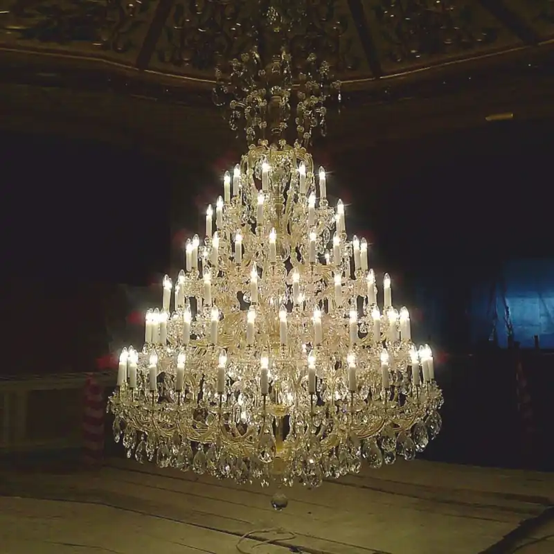 Sofort Bestellen Casa Padrino lámpara de araña de cristal barroco de lujo oro Al. 310 cm - Lámpara de araña castle
