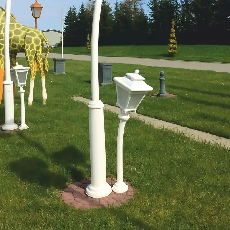 Neu Casa Padrino linterna de jardín Art Nouveau blanco A. 130 cm - Iluminación exterior nostálgica