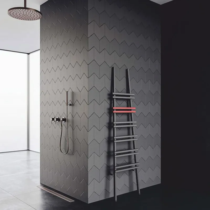 Beliebt Casa Padrino calentador de toallas de lujo gris / rojo Al. 200 cm - Accesorios de baño