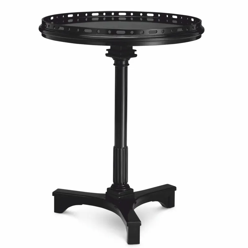Saisonangebot Casa Padrino mesa auxiliar de lujo de caoba negro Al. 74,5 cm - Muebles de hotel