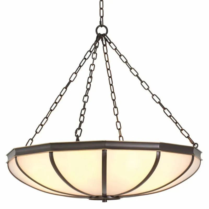 Casa Padrino lámpara de araña de lujo bronce / blanco 80 cm - Muebles de lujo - Interiores de lujo Geprüft