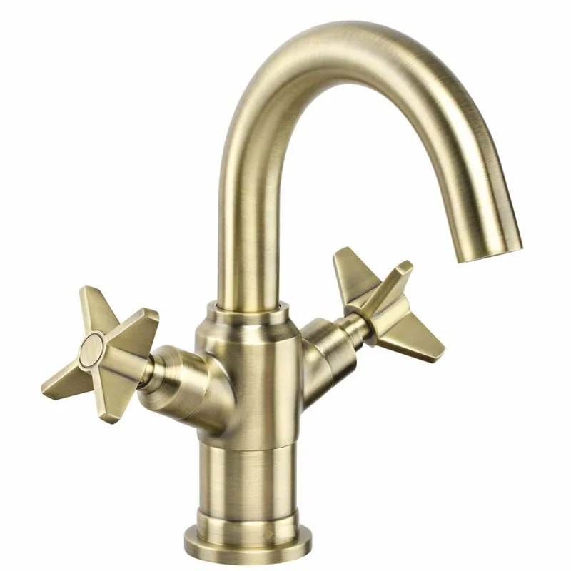 Preisreduziert Casa Padrino grifo de lavabo Art Nouveau latón Al. 21,4 cm