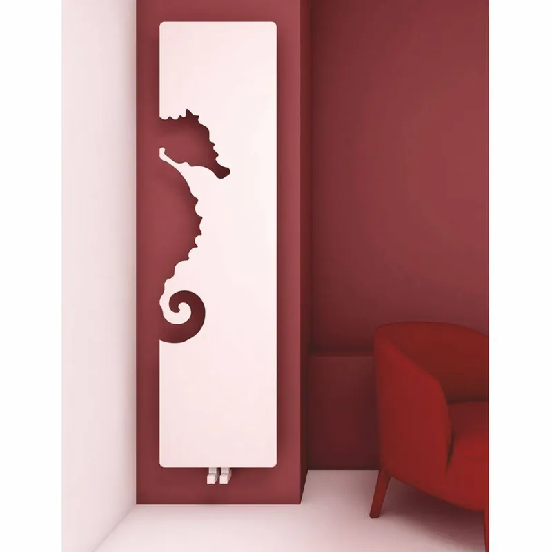 Casa Padrino calefactor de pared de lujo caballito de mar rosa Al. 179 cm - Calefactor de pared vertical Highlight