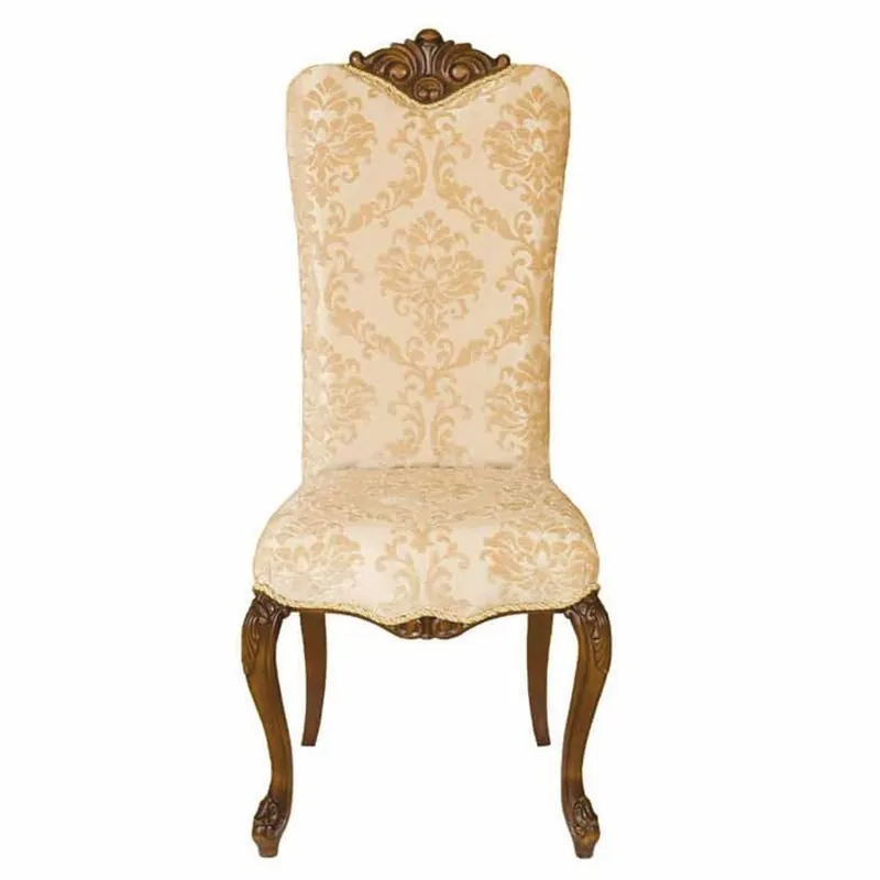 Sonderangebot Casa Padrino Silla de Comedor Barroco de Lujo Beige / Marrón Oscuro Al. 120 cm - Muebles Barrocos
