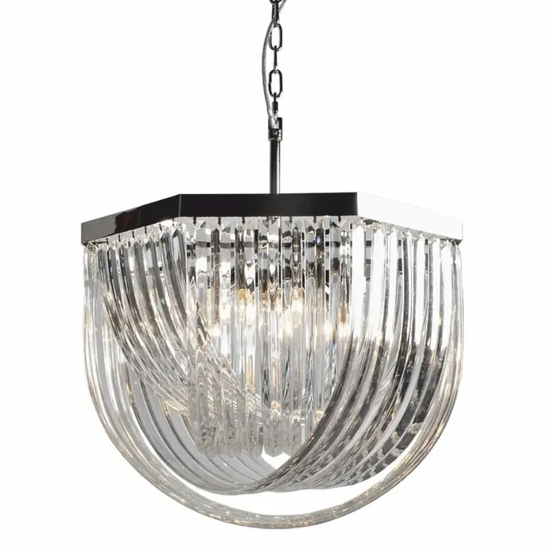 Saisonangebot Casa Padrino lámpara colgante de cristal plata 61 x Al. 43 cm