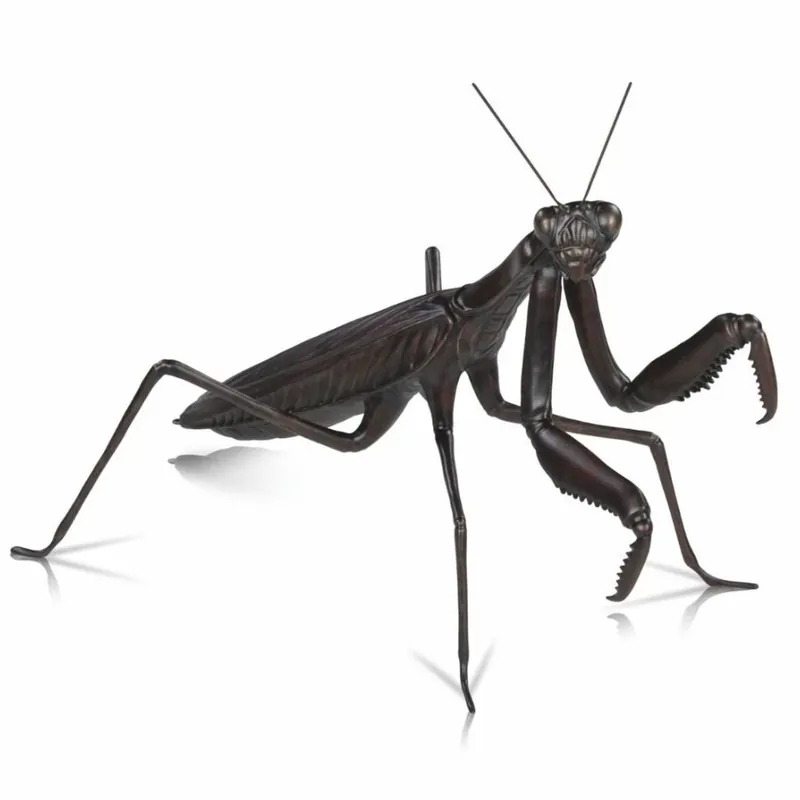 Neuheit Casa Padrino Escultura de Mantis Religiosa de Bronce de Lujo 56 cm - Figura Decorativa