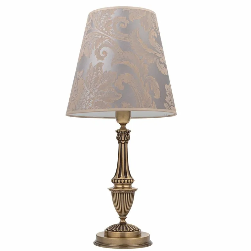 Casa Padrino lámpara de mesa barroco de lujo latón con pátina / plata / marrón Al. 64 cm Angebot