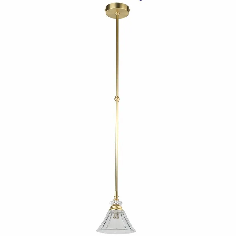 Finale Aktion Casa Padrino lámpara colgante de cristal barroco de lujo oro mate Ø 15 x Al. 70 cm