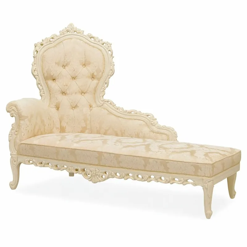 Casa Padrino Chaise Longue Barroco de Lujo Crema / Oro 160 cm - Muebles Barrocos Online Kaufen