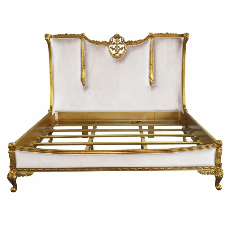 Angebot Casa Padrino cama doble barroco de lujo blanco / oro - Muebles de dormitorio de estilo barroco