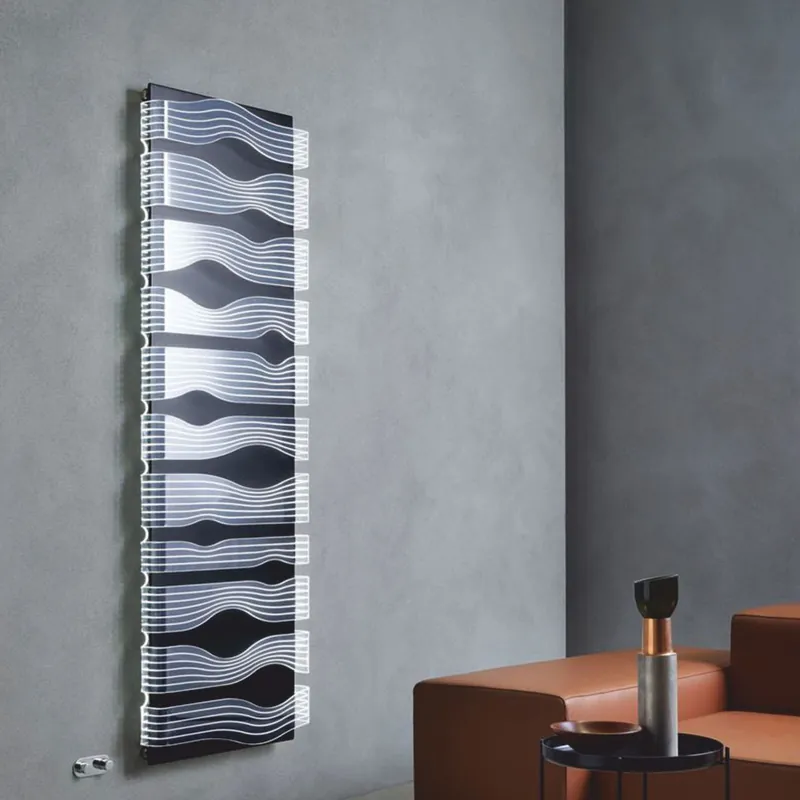 Sonderangebot Casa Padrino calefactor de pared LED de lujo negro / blanco Al. 182 cm - Hecho en Italia