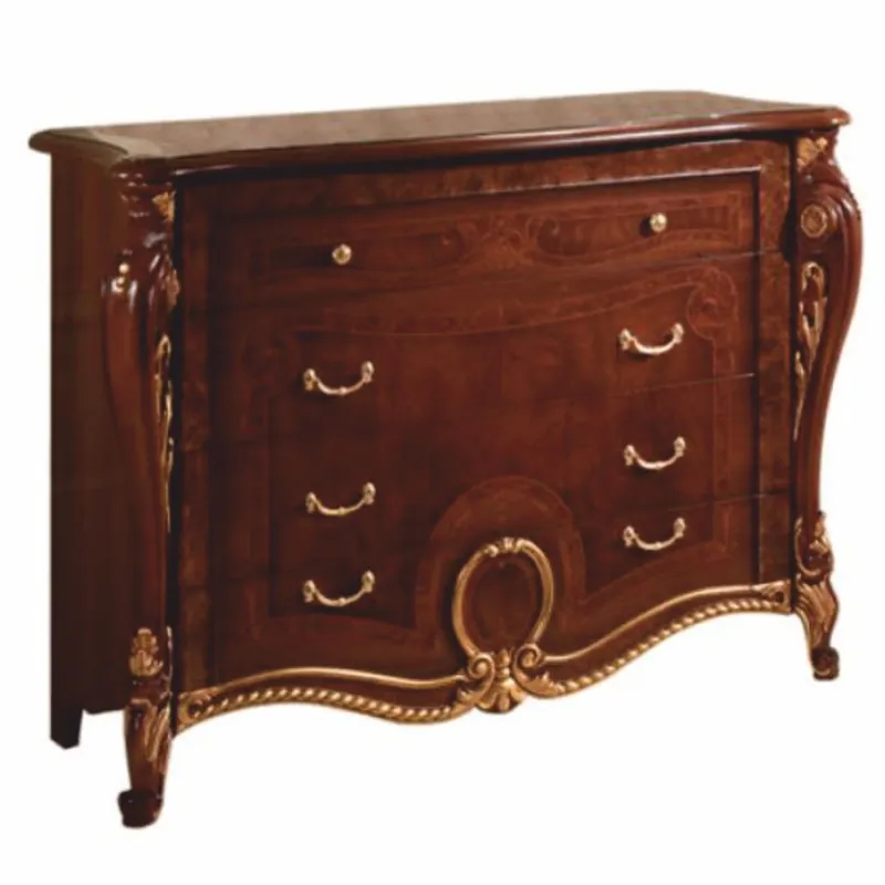 Casa Padrino Cómoda Barroco de Lujo Marrón Oscuro / Oro 133 cm - Hecho en Italia Preis Gesenkt