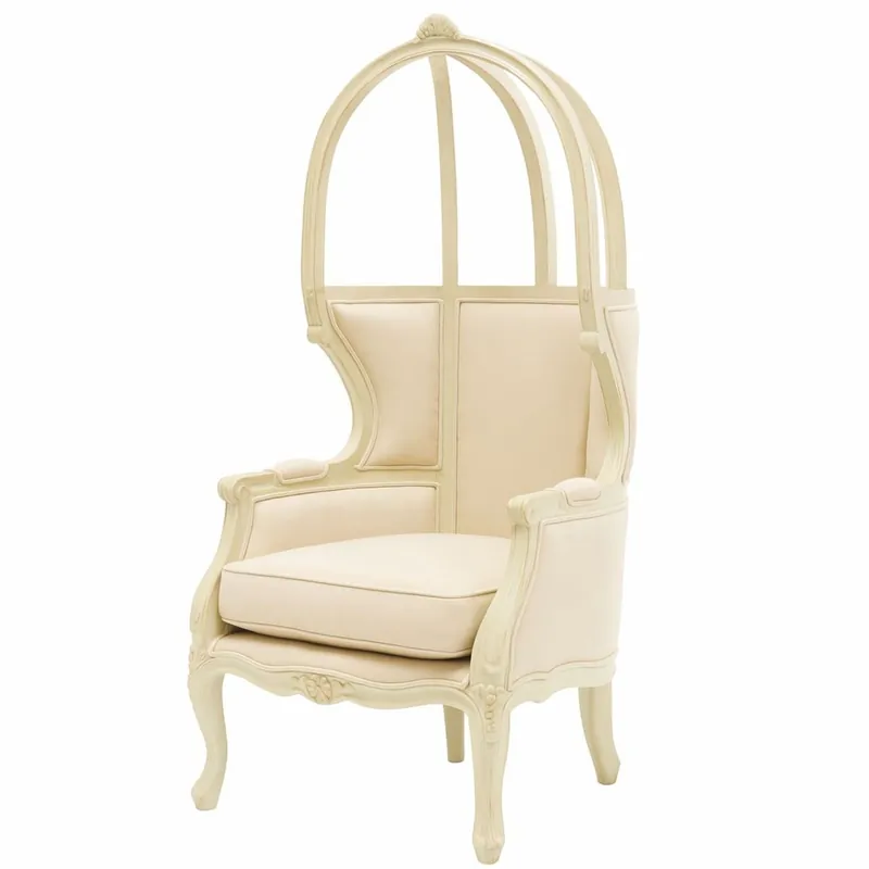 Abverkauf Casa Padrino Sillón de Trono Barroco de Lujo Crema - Magníficos Muebles de Estilo Barroco