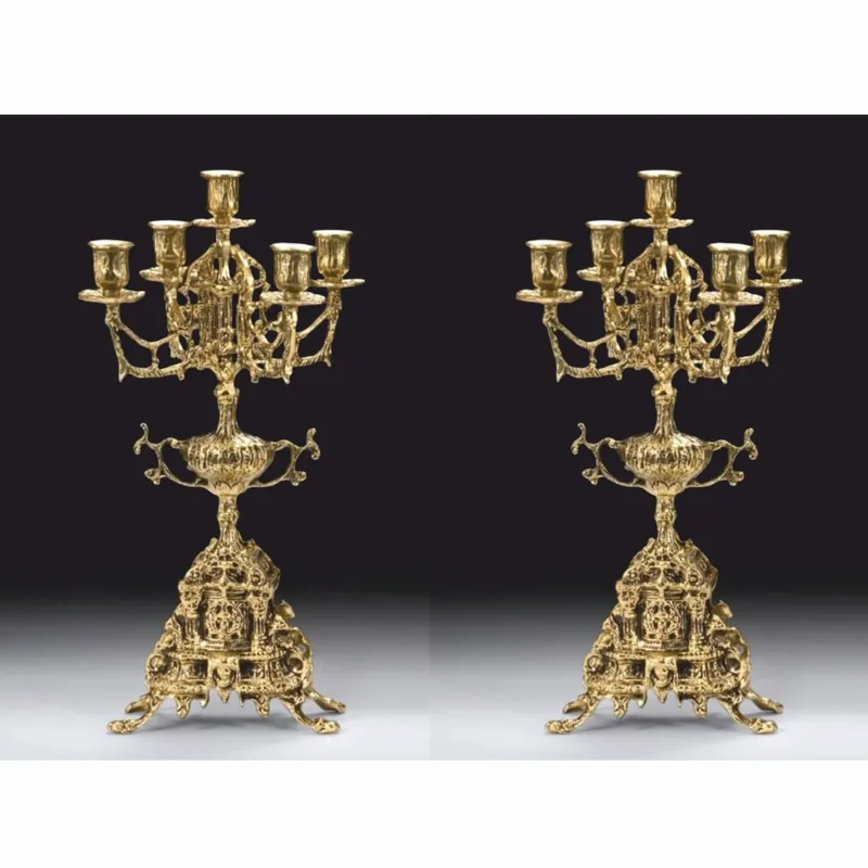 Casa Padrino conjunto de portavelas barroco de lujo oro Ø 25 x Al. 44 cm - Decoración barroca Saisonangebot