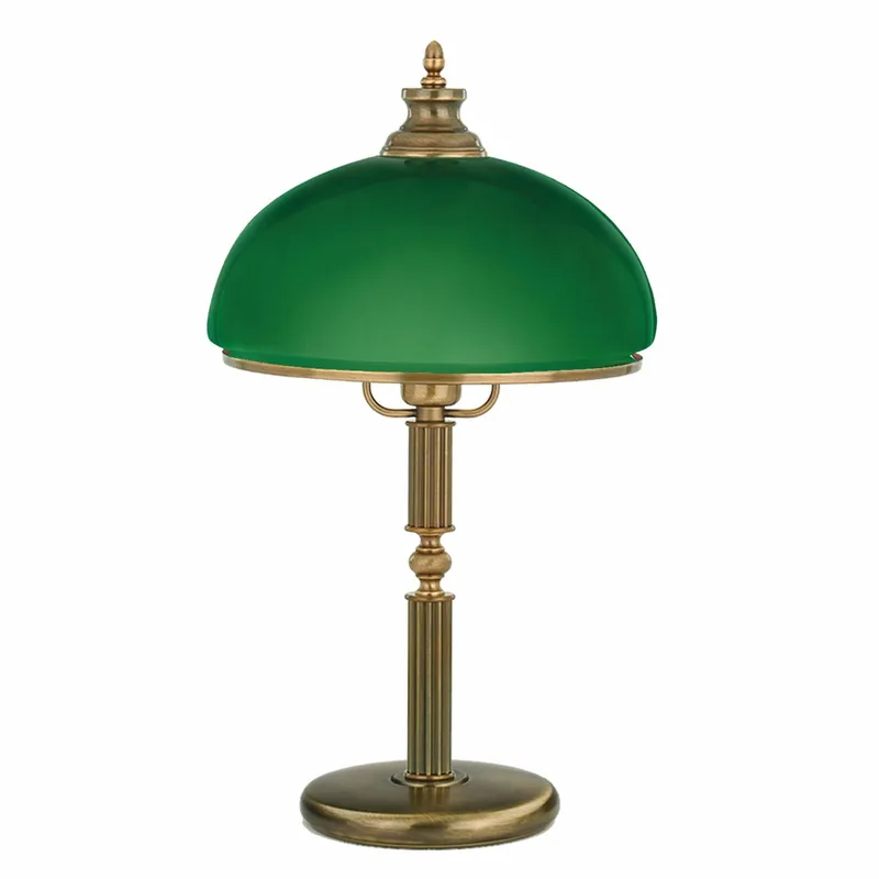 Nur Heute Casa Padrino lámpara de mesa barroco de de lujo latón con pátina / verde Ø 30 x Al. 54 cm