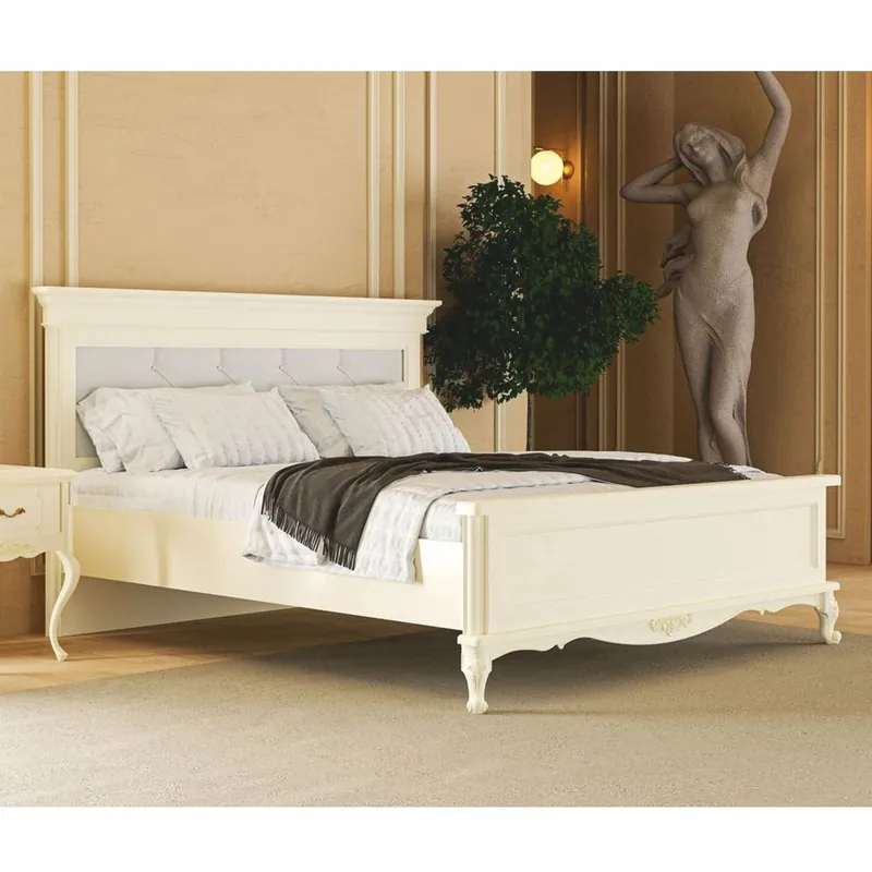 Abverkauf Casa Padrino cama doble barroco de lujo crema - Magnífica muebles de dormitorio de estilo barroco