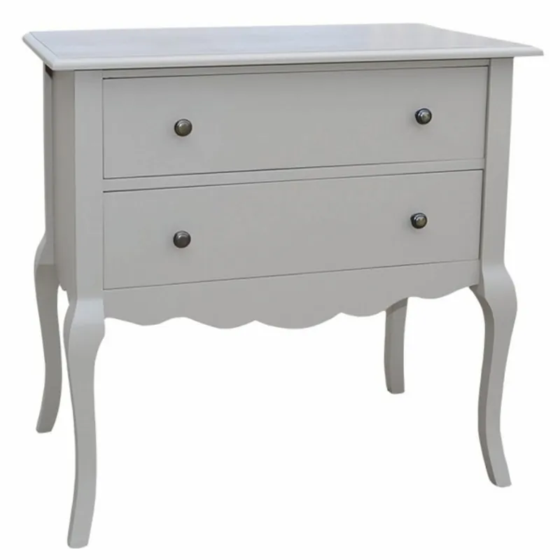 Expressversand Casa Padrino Cómoda Barroco con 2 Cajones Gris 80 cm - Muebles Barrocos