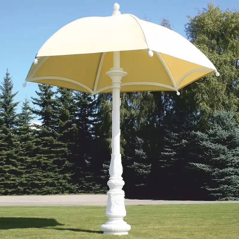 Casa Padrino sombrilla decorativa de jardín barroco blanco / crema Ø 350 x A. 418,5 cm Jetzt Kaufen