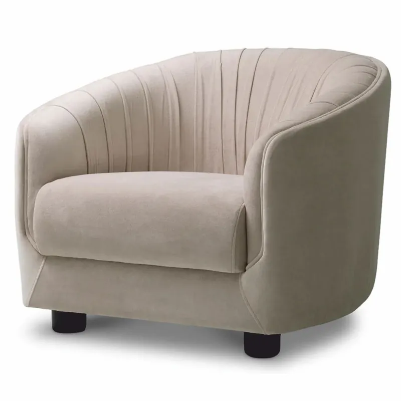 Casa Padrino sillón de salón y hotel de lujo crema / negro 88 cm - Muebles de lujo Geprüft