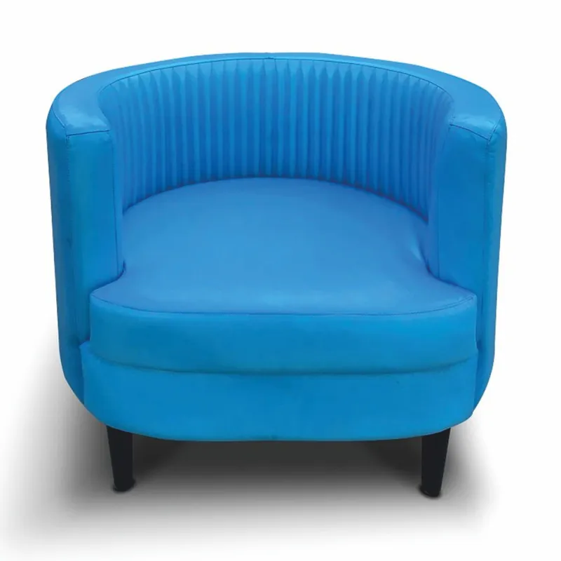 Casa Padrino sillón de lujo de cuero azul / negro - Muebles de salón de cuero genuino Preis Gesenkt