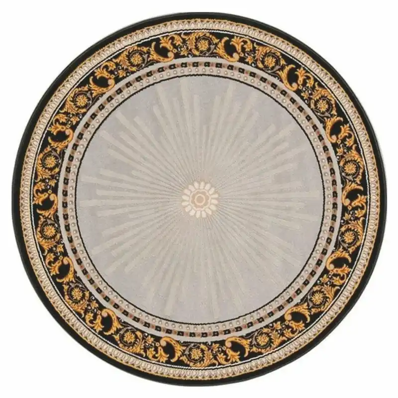 Must-Have Casa Padrino Alfombra de Salón Barroco de Lujo Gris / Negro / Beige - Varios Tamaños