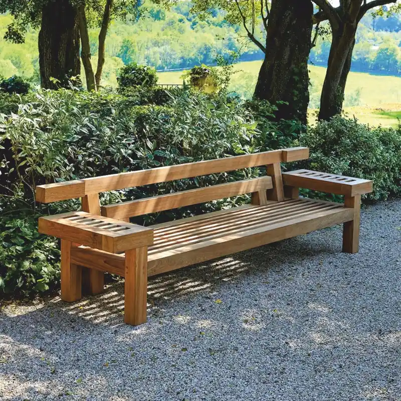 Casa Padrino banco de jardín de teca de lujo marrón 265 cm - Muebles de jardín de teca Sale