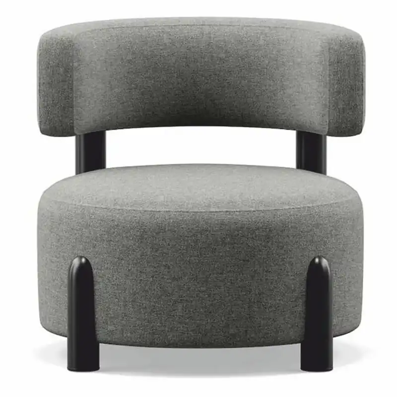 Versand Am Gleichen Tag Casa Padrino sillón de lujo para salón y hotel gris / negro 90 cm - Muebles de lujo