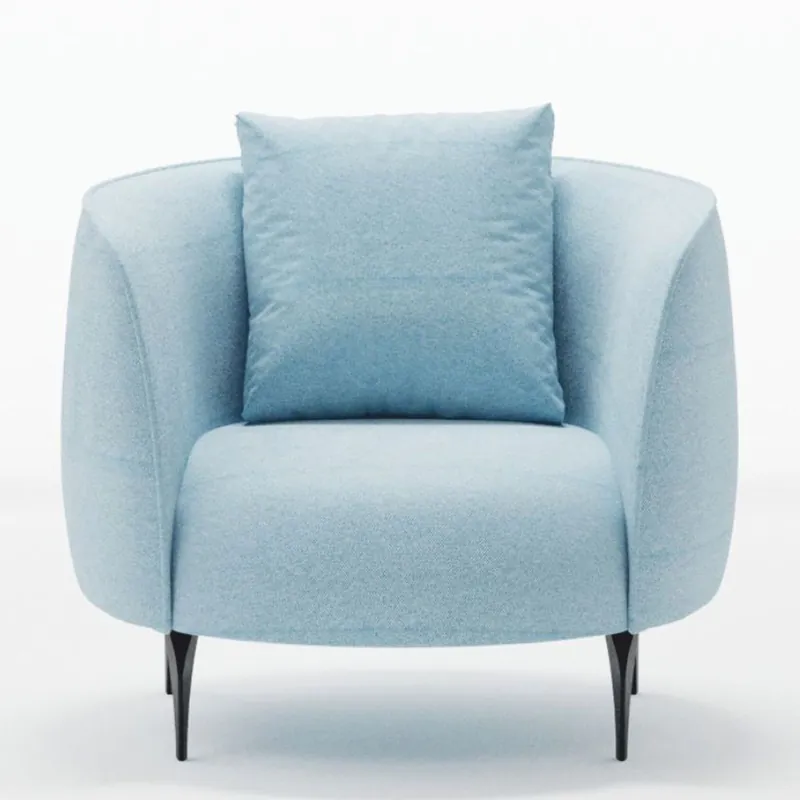 Expressversand Casa Padrino sillón de lujo para salón y hotel azul claro / negro - Muebles de lujo