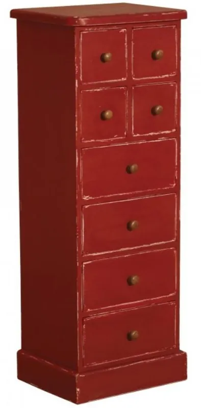 Casa Padrino cómoda de estilo campestre shabby chic con 8 cajones rojo antiguo Al. 122 cm Preiswert