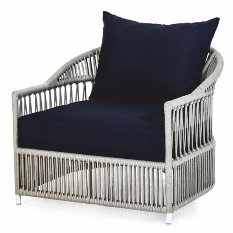 Casa Padrino sillón de jardín de lujo gris / negro 86 x 98 x Al. 76 cm - Muebles de jardín Kracherpreis