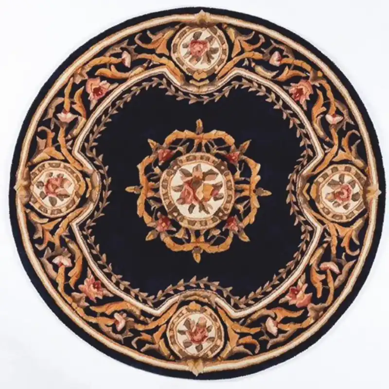 Casa Padrino Alfombra de Salón Barroco de Lujo Negro / Beige - Varios Tamaños Markenware