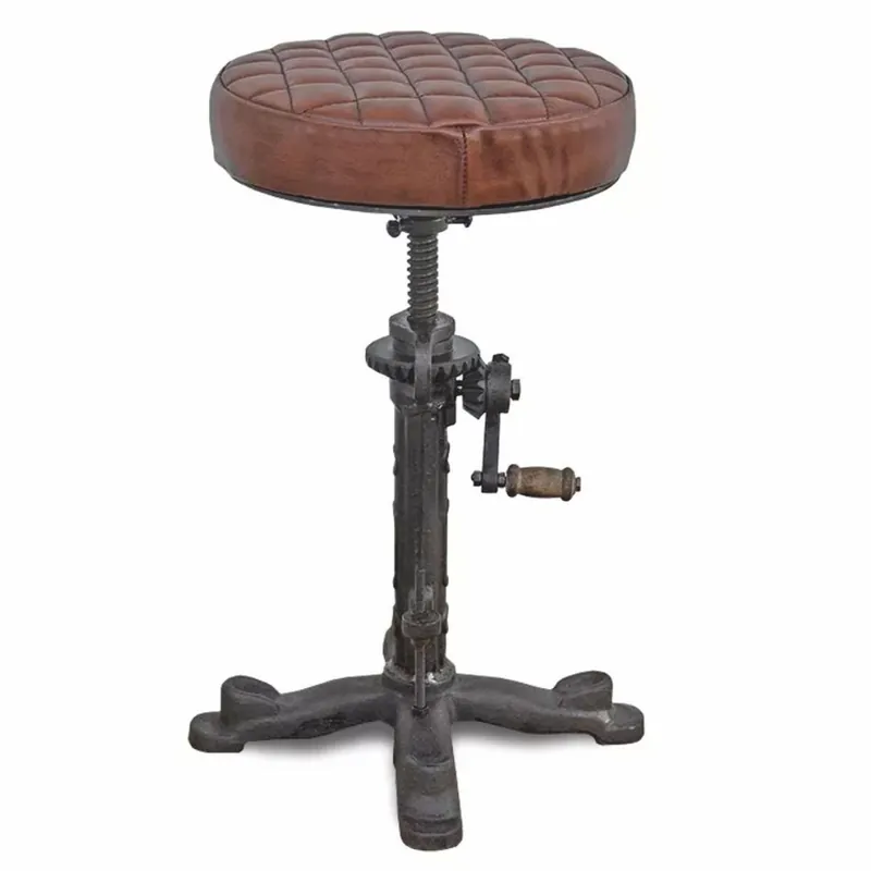 Letzte Chance Casa Padrino taburete de estilo industrial negro / marrón Al. 50 cm - Muebles de estilo industrial