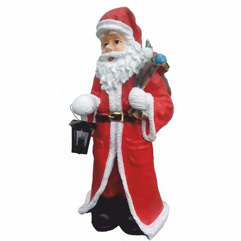 Casa Padrino Escultura Decorativa de Papá Noel con Farolillo Al. 100 cm - Decoración Navideña Sichere Zahlung