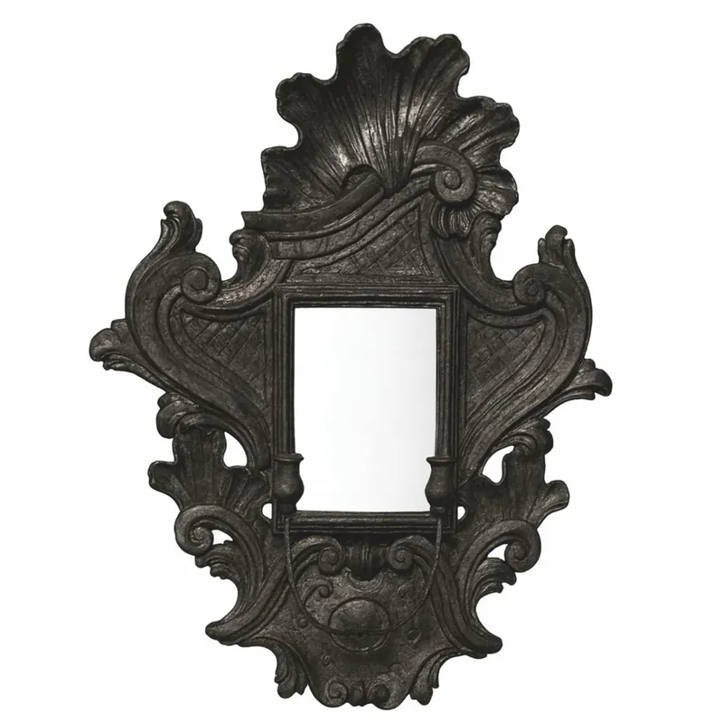 Casa Padrino Espejo Barroco de Lujo con Candelabro Negro Antiguo Al. 85 cm - Hecho en Italia Neuheit