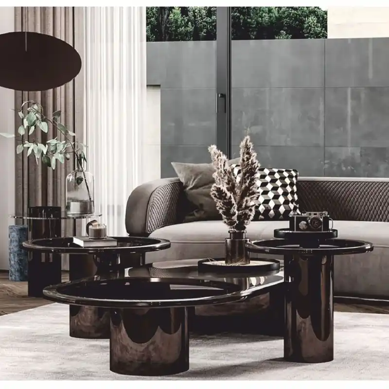 Casa Padrino mesa de centro de lujo gris / bronce 150 cm - Muebles para hoteles y salones Neue Kollektion