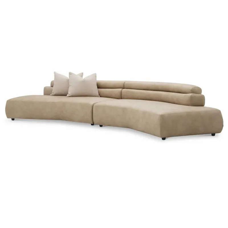 Casa Padrino Sofá de Lujo Beige / Negro 399 cm - Muebles de Lujo para Hotel Neue Ware