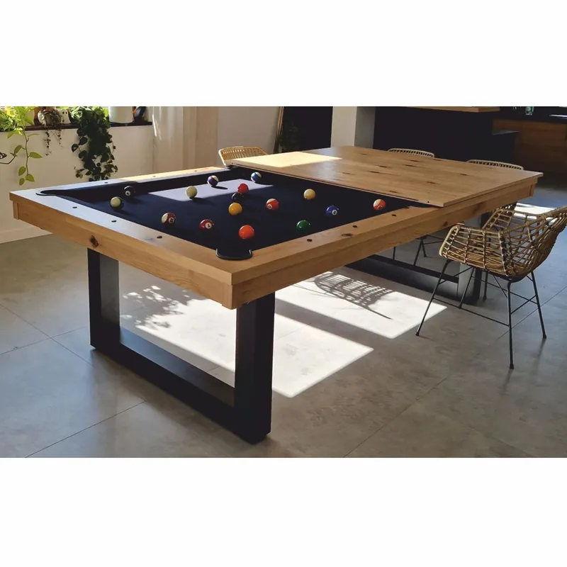 Casa Padrino mesa de billar / mesa de comedor de lujo de 8 pies natural / negro Direkt Vom Hersteller