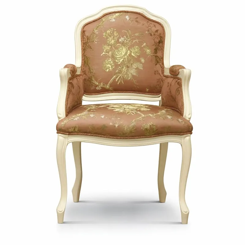 Casa Padrino Silla de Comedor Barroco de Lujo con Reposabrazos Marrón / Oro / Crema - Hecho en Italia Schnäppchen