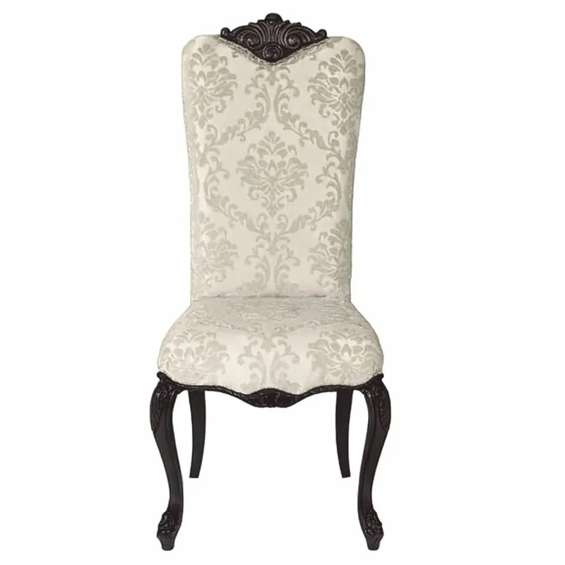 Günstig Casa Padrino Silla de Comedor Barroco de Lujo Gris Claro / Negro Al. 120 cm - Muebles Barrocos