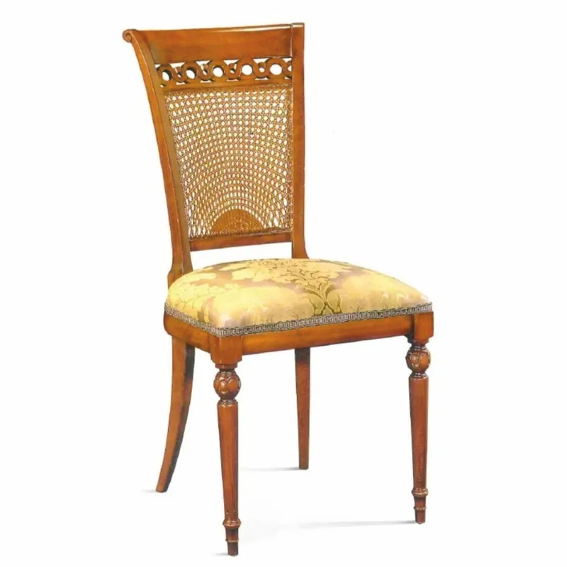 Letzte Chance Casa Padrino Silla de Comedor Barroco de Lujo Amarillo / Marrón - Muebles Barrocos - Hecho en Italia