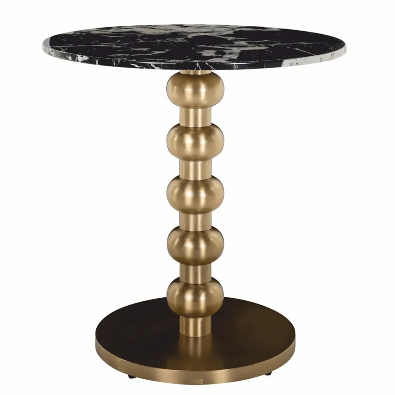 Casa Padrino mesa de bistró de lujo negro / oro Al. 76 cm - Muebles de bar de lujo Direkt Vom Hersteller