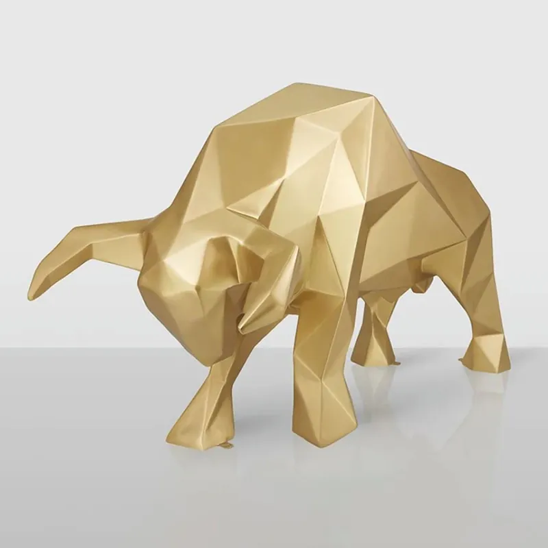 Casa Padrino escultura decorativa XXL toro oro 220 cm - Figura de jardín abstracta de tamaño natural Aktuell