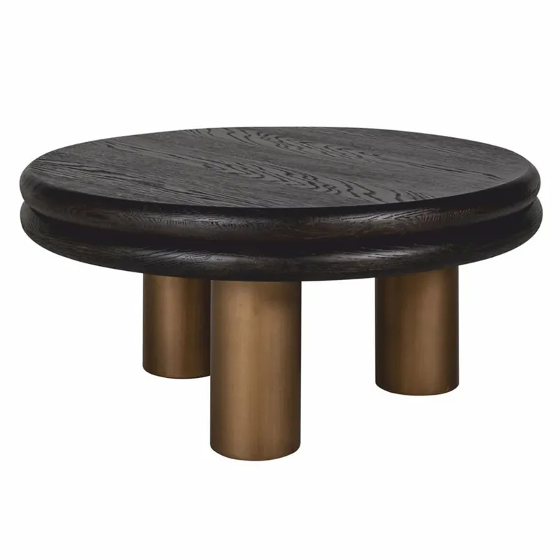 Casa Padrino Mesa de Centro de Lujo Negro / Bronce 80 cm - Muebles de Salón de Lujo Preis Gesenkt