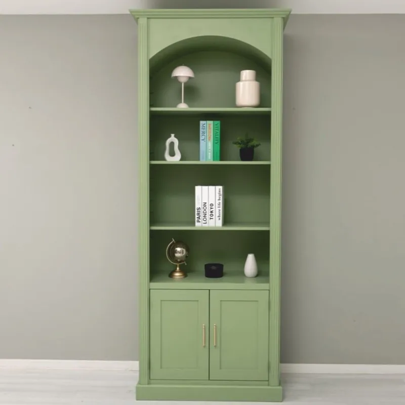 Aktuell Casa Padrino armario de libros de estilo campestre verde claro 102 x Al. 250 cm - Muebles estilo campestre
