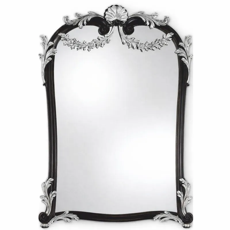 Preiswert Casa Padrino espejo barroco de lujo negro antiguo / plata - Hecho en Italia